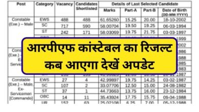 RPF Constable Result 2025: आरपीएफ कांस्टेबल का रिजल्ट कब आएगा देखें अपडेट