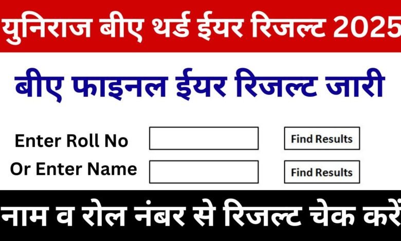 Rajasthan University BA 3rd Year Result 2025 Name Wise, युनिराज बीए थर्ड ईयर रिजल्ट यहां से चेक करें